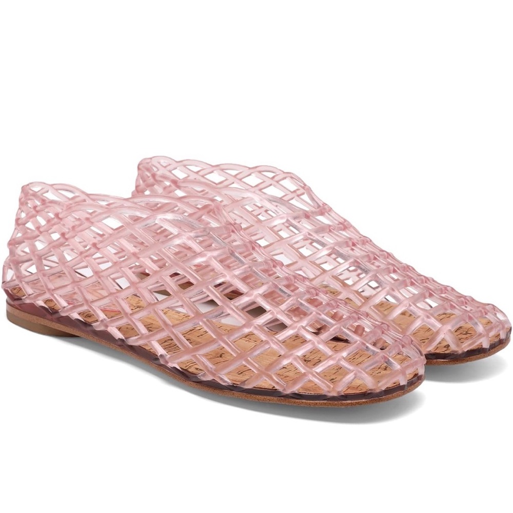 Women's Pink Jelly Flat Sandals